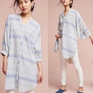 MAEVE Anthropologie Lena yarn dyed tunic top Size Small oversized